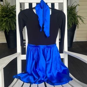 ☀️Weissman Dance Costume Black & Blue Rock Around The Clock LC Large Child